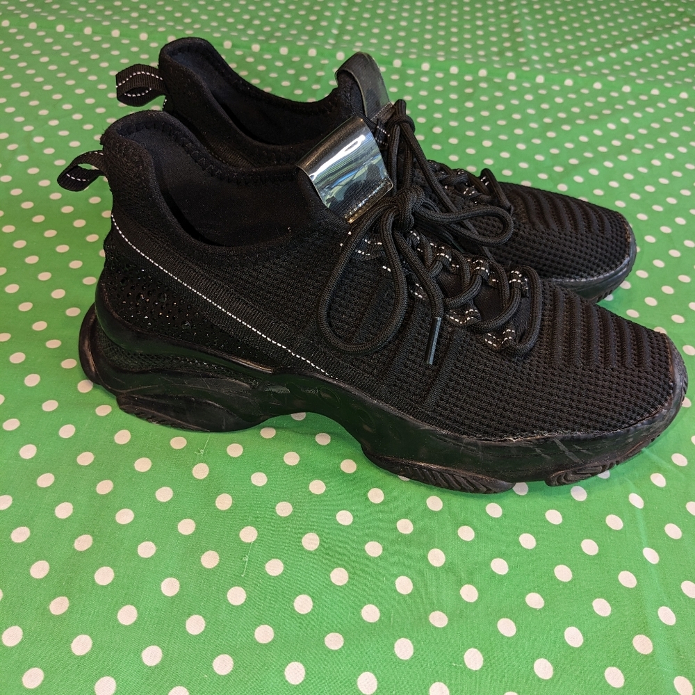 Mad Love Mandy rhinestone full black sneakers size 9